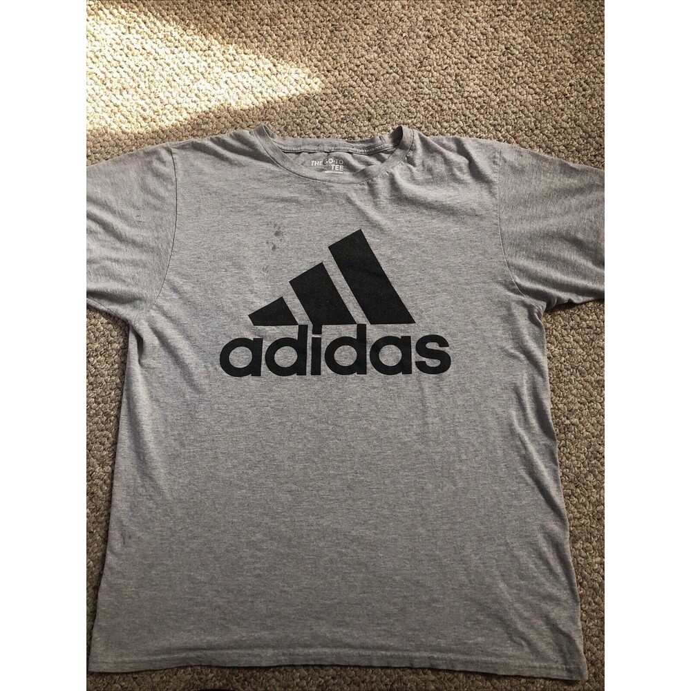 Adidas GO-TO Tee Size Large Gray T Shirt Short Sleeve Large Graphic Adidas‎